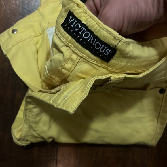 Victorious Premium Denim yellow slim fit jeans - Picture 3 of 6